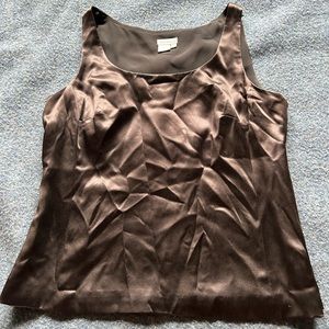 Luxurious Silk Chocolate Brown Top